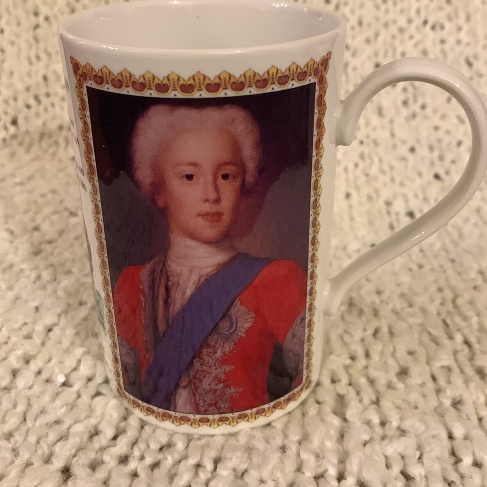 Bonnie Prince Charlie mug, made in Scotland.